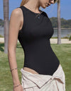Ribbed Knit Women's Bodycon Bodysuit