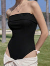 Ribbed Knit Women's Bodycon Bodysuit