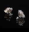 1 Pair Luxury Yellow Cubic Zirconia Stud Earring