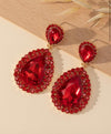 1pair New Fashion Exaggerated Heavy Water Drop Shaped Minimalist Luxury Earrings