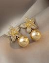 Dangle Earrings for Women Full Rhinestone Flower Earring