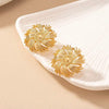 1pair Asymmetrical Geometric Hollow Out Fireworks Design European And American Retro Exaggerated High-End Feeling Stud Earrings & Drop Earrings