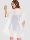Half Sleeve Sheer Longline Kimono