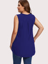 Plus Notch Neck Sleeveless Top
