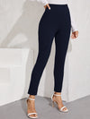 Elastic Waist Split Hem Pants