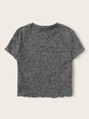 Ribbed Lettuce Edge Cropped Tee