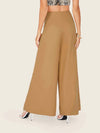 High Waist Buttoned Front Wide Leg Pants