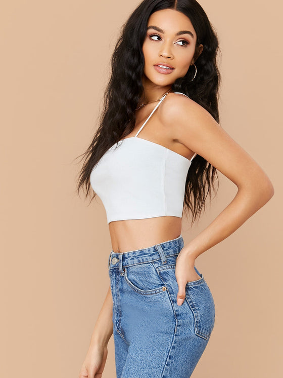 X LOLITA SOFIA Ribbed Cami Cropped Cami Top