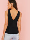 Form Fitting V Neck Tank Top