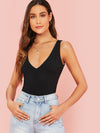 Form Fitting V Neck Tank Top
