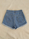 Daisy Floral Embroidery Denim Shorts