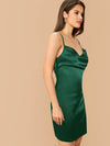 Belle Cowl Neck Satin Cami Dress