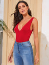 Form Fitting V Neck Tank Top