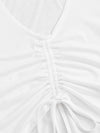 Drawstring Front Crop Top