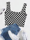 Checker Crop Tank Top