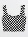 Checker Crop Tank Top