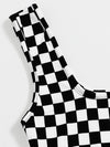 Checker Crop Tank Top
