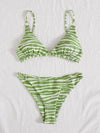 Zebra Stripe Tanga Bikini Swimsuit