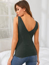 Form Fitting V Neck Tank Top