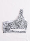Dalmatian Cut out One Shoulder Bikini Top