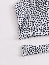Dalmatian Cut out One Shoulder Bikini Top