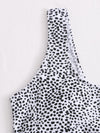 Dalmatian Cut out One Shoulder Bikini Top