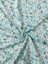 Tie Neck Ruched Bust Frill Trim Ditsy Floral Dress