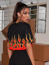 Fire Print Crop Top