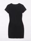 Solid Rib knit Bodycon Dress