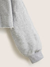 BASICS Drop Shoulder Solid Crop Pullover