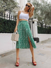 Ditsy Floral Midi Slit Skirt