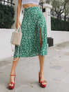 Ditsy Floral Midi Slit Skirt