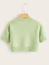 Button Fly Crop Cardigan