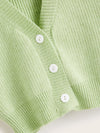 Button Fly Crop Cardigan