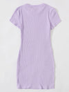Solid Rib knit Bodycon Dress