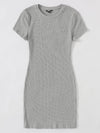 Solid Rib knit Bodycon Dress