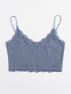 Lace Trim Crop Cami Top