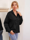 Drop Shoulder Satin Shirt