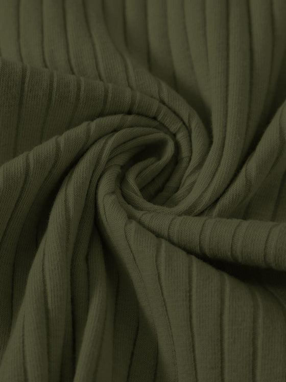 Solid Rib knit Bodycon Dress