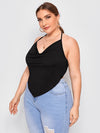 Plus Self Tie Bandana Top