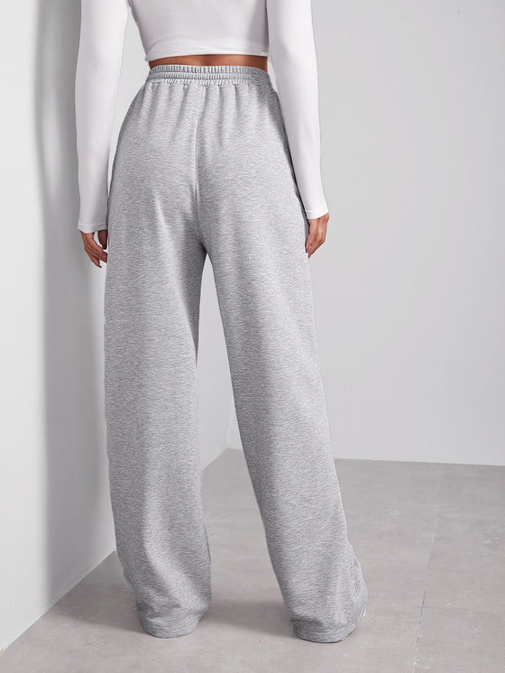 Heathered Knit Drawstring Sweatpants