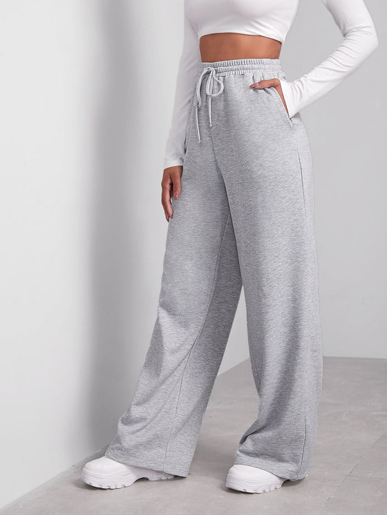Heathered Knit Drawstring Sweatpants