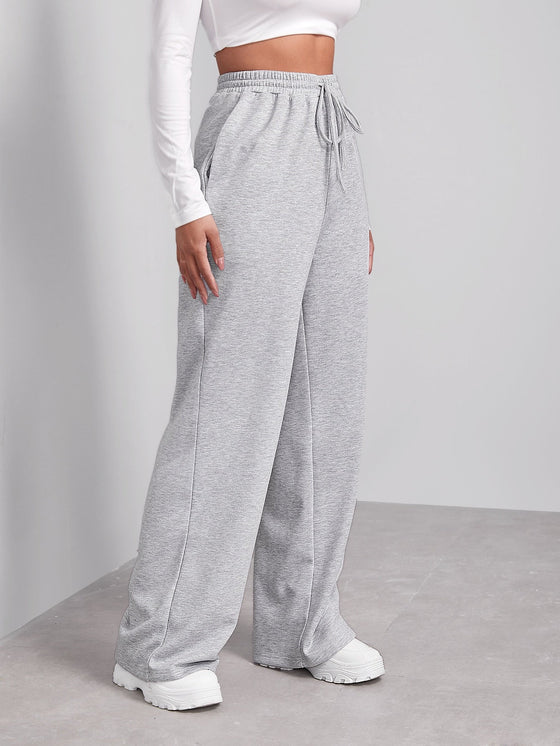 Heathered Knit Drawstring Sweatpants