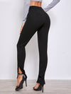 Split Hem Solid Pants