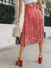 Ditsy Floral Midi Slit Skirt