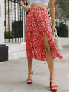 Ditsy Floral Midi Slit Skirt