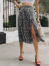 Ditsy Floral Midi Slit Skirt