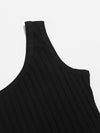 One Shoulder Rib knit Crop Top