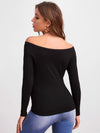 Ribbed Off the Shoulder Tee