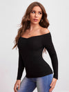 Ribbed Off the Shoulder Tee